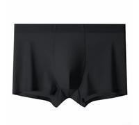Breathe Comfortably Mens Thin ICE SILK BOXER BRIEFS Designed to Keep You Cool All Day Long (L Black)