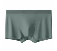 Breathe Comfortably Mens Thin ICE SILK BOXER BRIEFS Designed to Keep You Cool All Day Long (L Green)