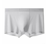 Breathe Comfortably Mens Thin ICE SILK BOXER BRIEFS Designed to Keep You Cool All Day Long (XXXL Gray)
