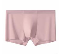 Breathe Comfortably Mens Thin ICE SILK BOXER BRIEFS Designed to Keep You Cool All Day Long (XXXXL Pink)