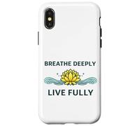 "Breathe Deeply Live Fully" - Mindfulness Yoga Yogis Mantra Case for iPhone X/XS