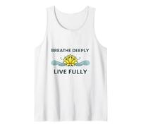 Breathe Deeply Live Fully - Mindfulness Yoga Yogis Mantra Tank Top