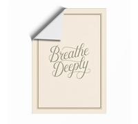 Breathe Deeply Minimalist Unframed Wall Art Print A3 (42×29.7cm), Wall Decor for Living Room, Bedroom, Office & Home, Art Gift