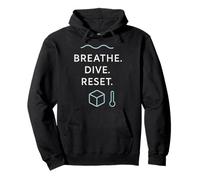 Breathe Dive Reset Motivational Quote Pullover Hoodie