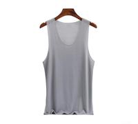 Breathe Easy in this Men's Sleek Ice Silk Vest A Must Have Piece for Your Workout Wardrobe or Casual Outings (2XL Gray)