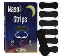 Breathe Easy Nasal Strips (40 Strips),Extra Strength Nose Strip for Sleeping,Strong Nasal Strips Tape,Universal Fit,Extra Strength,Black