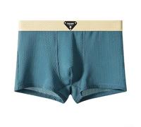 Breathe Easy with Mens Large Size Ice Silk Underwear, Comfortable and Stylish Boxer Briefs (XL Blue)