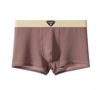 Breathe Easy with Mens Large Size Ice Silk Underwear, Comfortable and Stylish Boxer Briefs (XL Red)