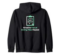 Breathe Focus Swing Miss Repeat Golfer Zip Hoodie