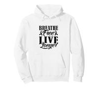 Breathe Free Live Longer - Lung cancer awareness Pullover Hoodie