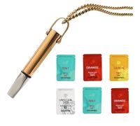 breathe free necklace,with Resistance & Fruit Flavor - Portable Anxiety Relief Tool with Filter cotton core, Stainless Steel Breathlace for Mindful Breathing & Stress Reduction, A, Nylon, No Gemstone