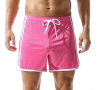 Breathe Freely in Our Lightweight Mens Boxer Briefs Designed For Active Use (XL Rose Red)