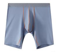Breathe Freely in These Stylish Low Rise Mens Boxers Featuring Unique Construction (M Blue)