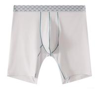Breathe Freely in These Stylish Low Rise Mens Boxers Featuring Unique Construction (M White)