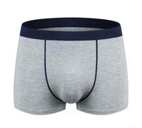 Breathe Freely Mens Seamless Boxer Briefs Designed to Keep You Cool and Comfortable (3XL Light Gray)