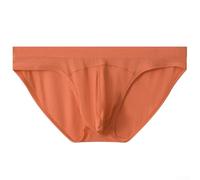 Breathe Freely Men's Underwear Featuring a Low Waist and Unique Pouch Design (M Orange)