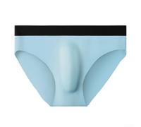 Breathe Freshly with Men's Smooth Finish Boxer Briefs; Designed to Provide Comfort During Daily Activities (L Light Blue)