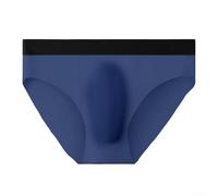 Breathe Freshly with Men's Smooth Finish Boxer Briefs; Designed to Provide Comfort During Daily Activities (L Blue)