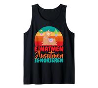 Breathe Inhalation, Exhale, Ignore Yoga lama with Retro Tank Top