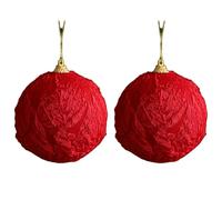 Breathe life into your holiday decorations Adorn your space with our charming sticky fabric foam balls this festive season (Red)