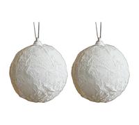 Breathe life into your holiday decorations Adorn your space with our charming sticky fabric foam balls this festive season (White)