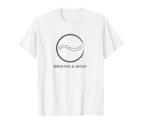 Breathe & Move - Minimal Zen Wave Design T-Shirt