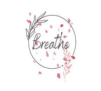 Breathe notebook, 150 pages for note taking and thoughts: notebook for mindful practice, gift for her, pink lined note pages