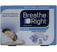 Breathe Right Clear Sleep Strips Large 10 Pack