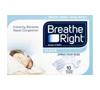 Breathe Right Congestion Relief Nasal Strips Clear Small/Medium 10 Strips