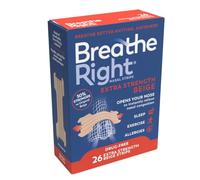 Breathe Right Extra Strength Beige 26 Pieces, Nasal Strips for Snoring, Nose Strips for Breathing, Blocked Nose Relief, Drug-Free Snoring Aid for Men and Women, Pack of 26