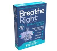 Breathe Right, Extra Strength Clear Nasal Strips, One Size, 8 Pieces