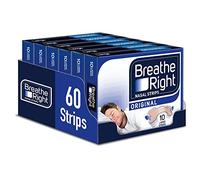 Breathe Right Nasal Strips, Snoring Congestion Relief for Men & Women, Large, Original, Pack of 6 (60 Total Strips)