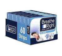 Breathe Right Nasal Strips, Snoring Congestion Relief for Men & Women, Small/Medium, Clear, Pack of 6 (60 Total Strips)