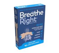 Breathe Right Nasal Strips Original Large 10s, Instantly Relieves Nasal Congestion, Helps Reduce Snoring, Drug-free, Snoring Aid for Men and Women, 10 Count (Pack of 1)