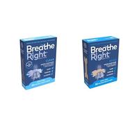 Breathe Right Original Tan, Beige Small/Medium 30 Pieces + Breathe Right Clear Small/Medium 10 Pieces - Nasal Strips for Snoring, Nose Strips for Breathing, Blocked Nose Relief