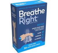 Breathe Right Snoring Congestion Relief Nasal Strips, Large, Original, 30 Strips - 3 Packs