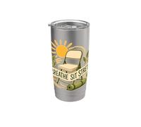 Breathe SIT Stretch Chair Yoga Routine Stainless Steel Insulated Tumbler