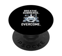 Breathe Submerge Overcome Ice Bath Recovery PopSockets Adhesive PopGrip