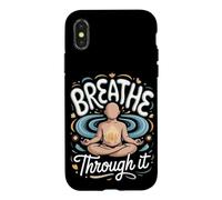 Breathe Through It Meditation Mindfulness Zen Case for iPhone X/XS