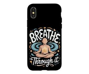 Breathe Through It Meditation Mindfulness Zen Case for iPhone X/XS