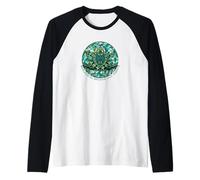 Breathe, yogo tee Geometric Meditative Frog Raglan Baseball Tee