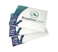 BreatheEase Nasal Strips Pack of 90 - Natural Breathing Aid for Easier Airflow, Comfortable Sleep & Sports Support - Non-Medicated, Gentle & Effective