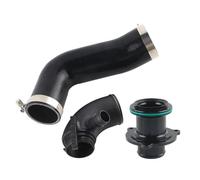 Breather For VW For Golf MK7 R 2015+ V8 MK3 A3 S3 TT Ea888 3gen Engine Silicone Intake Hose Pipe Turbo Inlet Elbow Muffler Delete Intake Hose Pipe(Black)