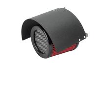 Breather Universal Car Air Filters Adjustable Stainless Steel Protective Cover High Flow Cold Air Intake Filter Heat Shield Cover Intake Hose Pipe(76-Black)