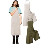 Breathffy 2 Pcs Pottery Split Leg Aprons Ceramics Split Leg Long Pottery Aprons for Women Men DIY Ceramic Art(Sage Green, Beige)