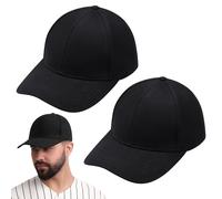 Breathffy 2 Pieces Emf Protection Hat Black Emf Blocking Hat 5G, 4G, RF Faraday Hat for Men Women, 20.47-24.02 Inch/ 52-61 cm, Black, One Size
