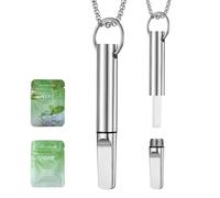 BreathFree Resistance Necklace with Mint-Flavored Filter,Anxiety Breathing Necklace for Stress Relief & Focus,Calming Aromatic Meditation, Birthday Gift for Father, Women, Men