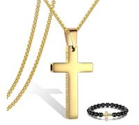 Breathing Anxiety Necklace for Men Cross Pendant Breathing Necklace for Anxiety Stress Relief Relaxation Mindfulness Meditation Men Women Anxiety Necklace Breathing with Inspirational Bible Verse