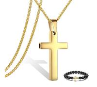 Breathing Anxiety Necklace for Men Cross Pendant Breathing Necklace for Anxiety Stress Relief Relaxation Mindfulness Meditation Men Women Anxiety Necklace Breathing with Inspirational Bible Verse