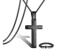 Breathing Anxiety Necklace for Men Cross Pendant Breathing Necklace for Anxiety Stress Relief Relaxation Mindfulness Meditation Men Women Anxiety Necklace Breathing with Inspirational Bible Verse